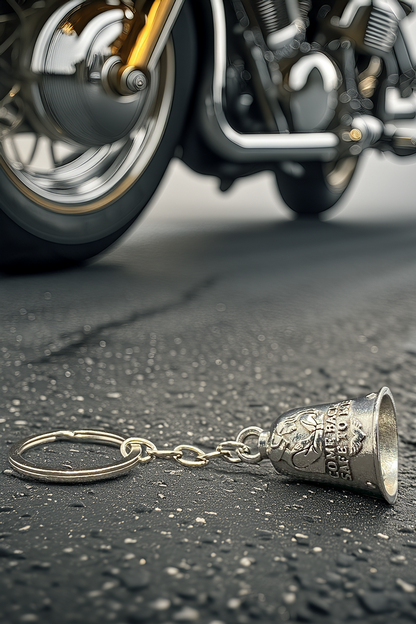 Çelik Anahtarlık Şans Çanı Guardian Bell – "Bana Güvenle Dön" Model Özel Tasarım Koruyucu Luck Bell