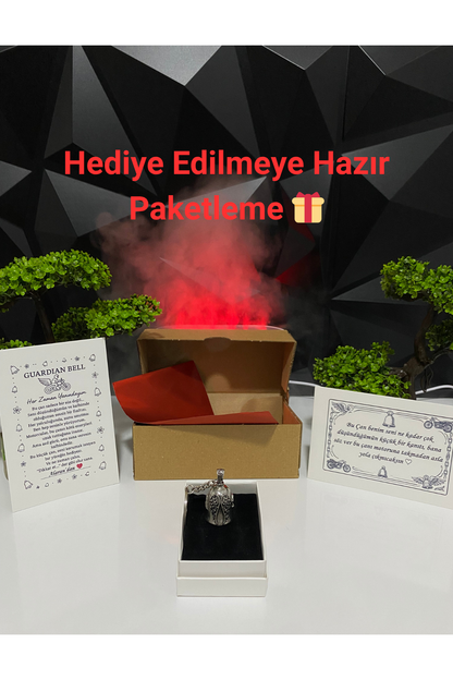 Çelik Anahtarlık Şans Çanı Guardian Bell – "Bana Güvenle Dön" Model Özel Tasarım Koruyucu Luck Bell