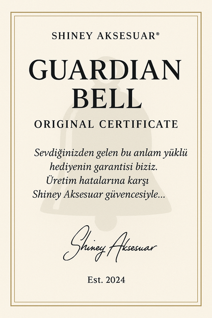 Çelik Anahtarlık Şans Çanı Guardian Bell – "Bana Güvenle Dön" Model Özel Tasarım Koruyucu Luck Bell