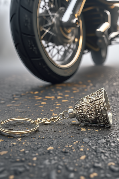 Çelik Motor Şans Çanı Guardian Bell Meleklerden Hızlı Gitme Model Koruyucu Motosiklet Anahtarlık