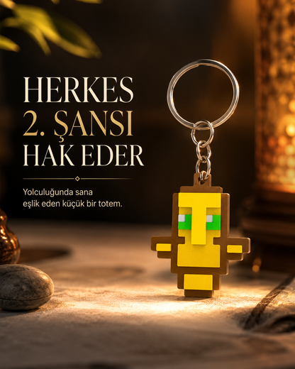 Guardian Totem | Ölümsüzlük Totemi | Motorcuya Özel Koruyucu Anahtarlık | Anlamlı Hediye Kartı ile
