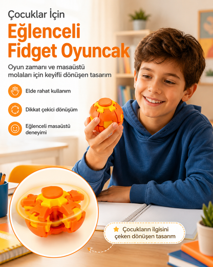 PressSpin X | 3D Fidget Spinner | Stres Giderici Avuç İçi Oyuncak Spin Fidget Ball